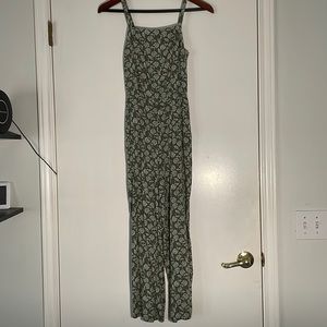 Green floral jumpsuit
